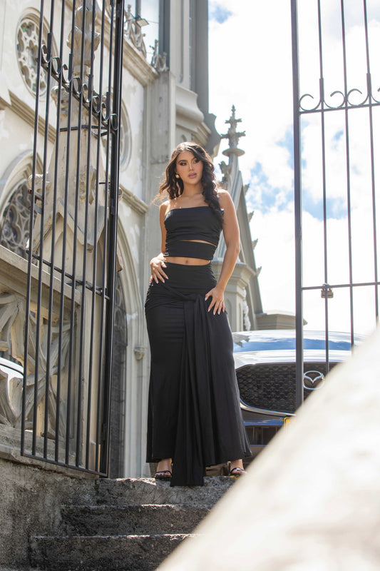 VESTIDO NEGRO LARGO